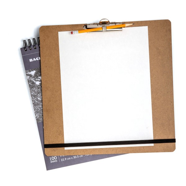 slide 6 of 6, Officemate® Artist Sketch Board With Elastic Band, 13-1/4 x 13-1/4"", Brown, 100% Recycled, 1 ct