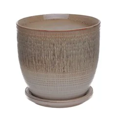 Beatrice Etched Pot 7 Camel