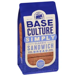 Base Culture Simply Classic Sandwich Bread 15 oz