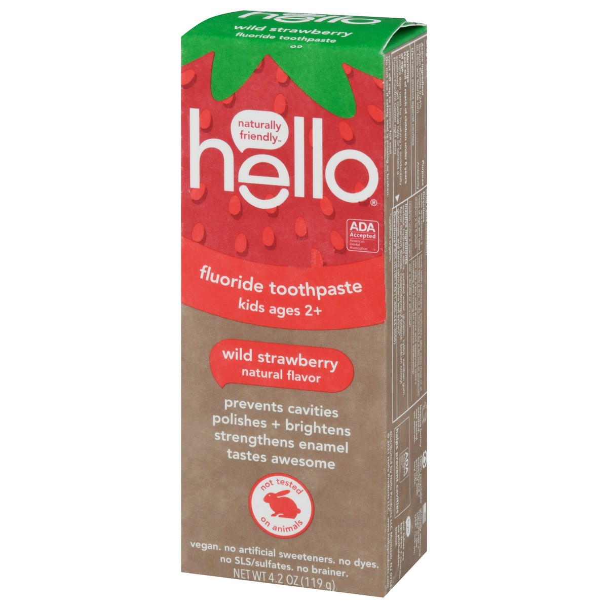 slide 3 of 9, hello Kids Natural Wild Strawberry Fluoride Toothpaste, Natural Flavor, Vegan & SLS Free, 4.2 oz