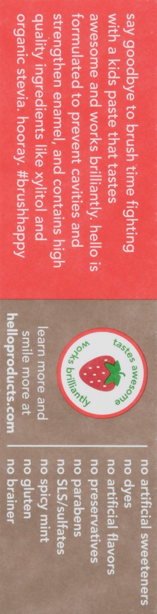 slide 7 of 9, hello Kids Natural Wild Strawberry Fluoride Toothpaste, Natural Flavor, Vegan & SLS Free, 4.2 oz