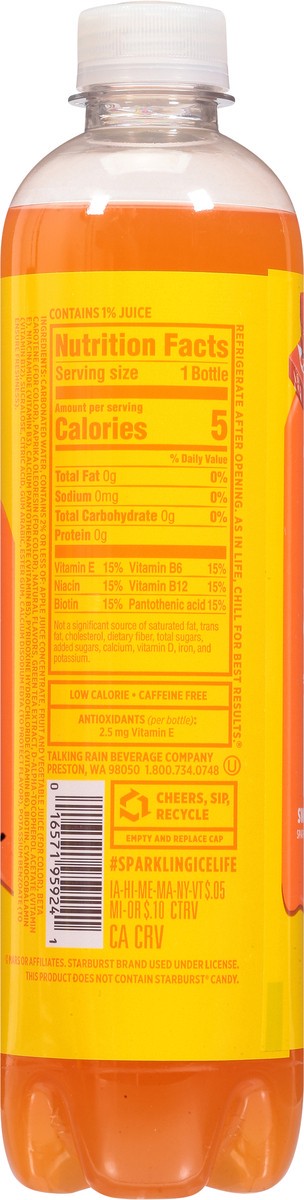 slide 2 of 12, Sparkling ICE STARBURST Orange - 17 fl oz, 17 fl oz