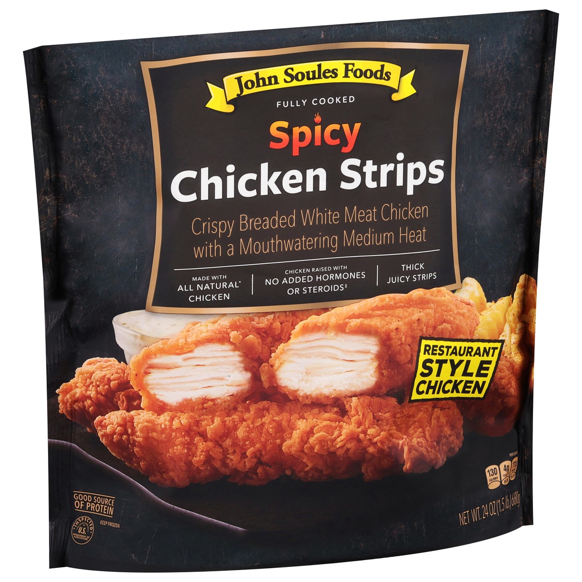 slide 6 of 13, John Soules Foods Spicy Chicken Strips 24 oz, 24 oz
