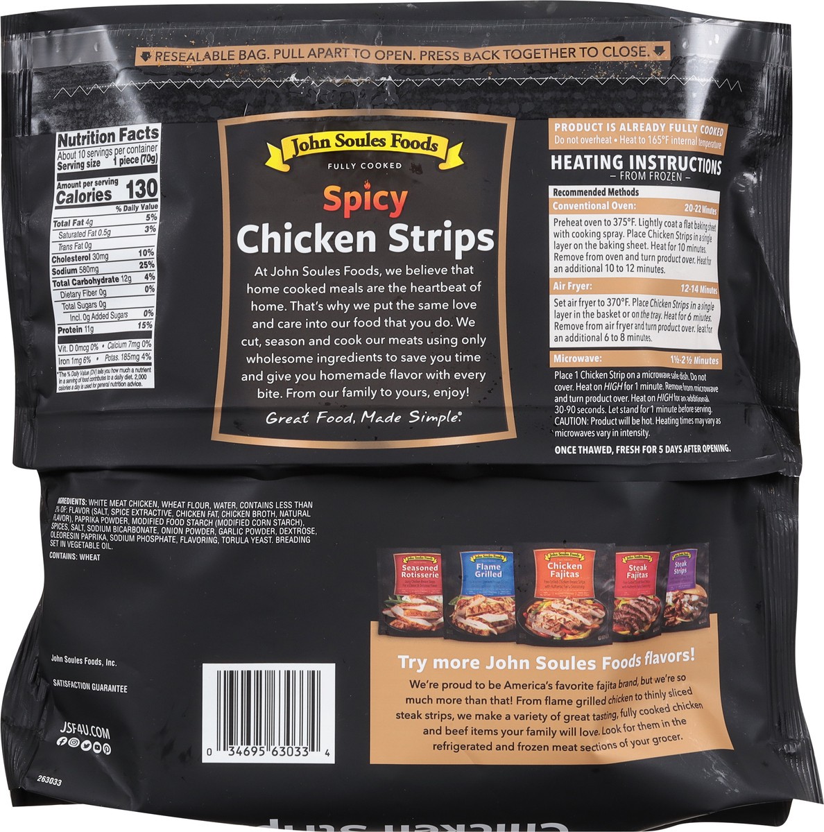 slide 3 of 13, John Soules Foods Spicy Chicken Strips 24 oz, 24 oz