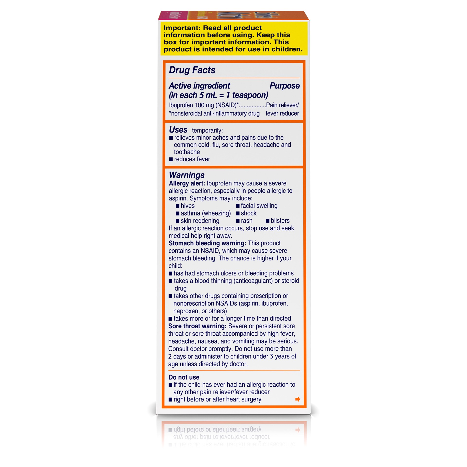 slide 6 of 9, Motrin Children's Motrin Oral Suspension, Pain Relief, Ibuprofen, Berry Flavored, 4 Oz, 4 fl oz