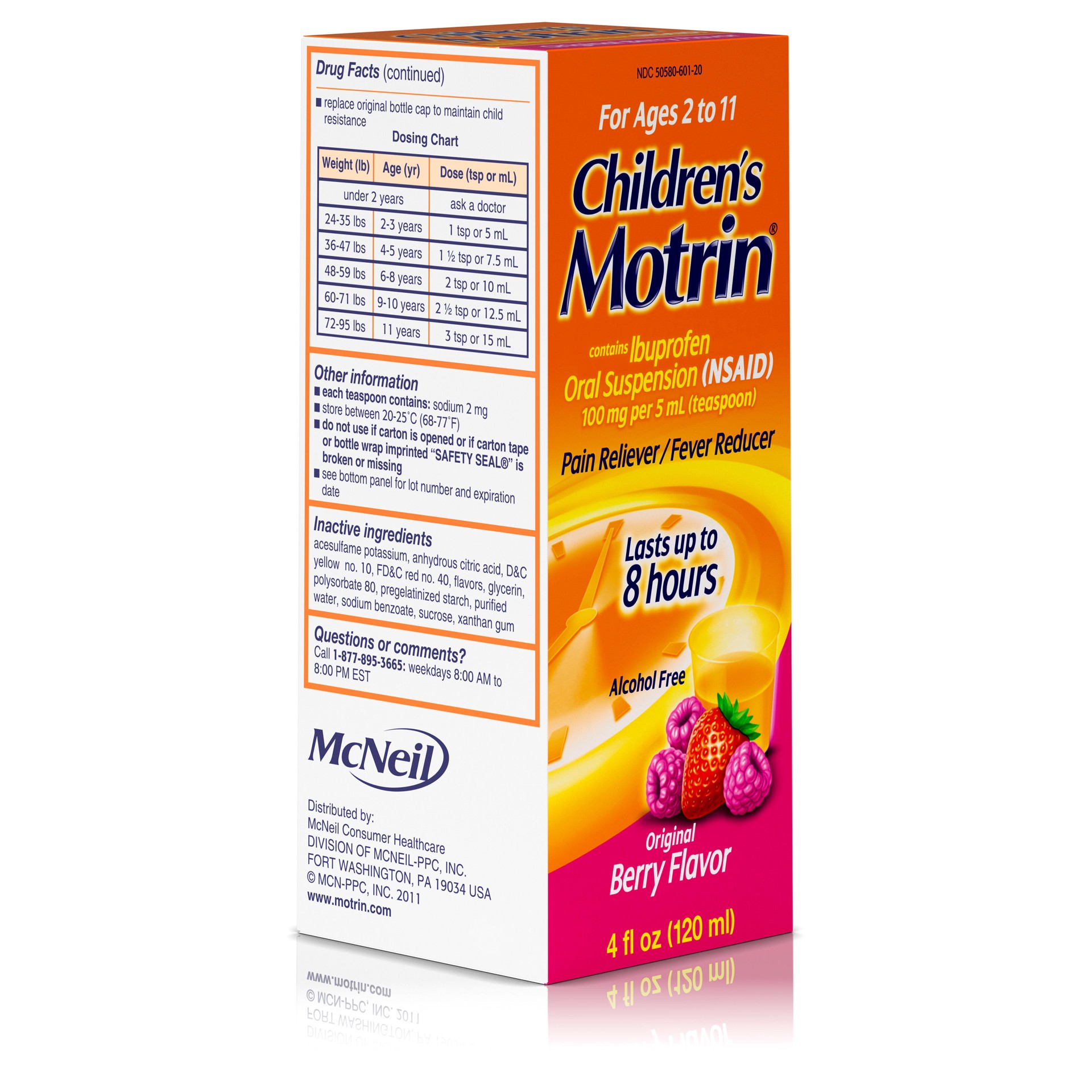 slide 3 of 9, Motrin Children's Motrin Oral Suspension, Pain Relief, Ibuprofen, Berry Flavored, 4 Oz, 4 fl oz