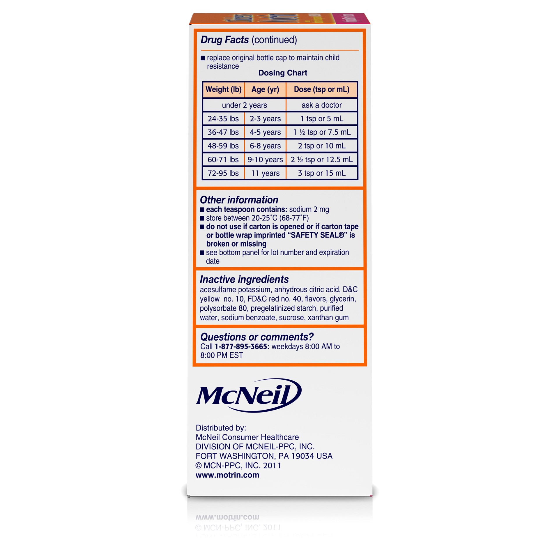 slide 2 of 9, Motrin Children's Motrin Oral Suspension, Pain Relief, Ibuprofen, Berry Flavored, 4 Oz, 4 fl oz