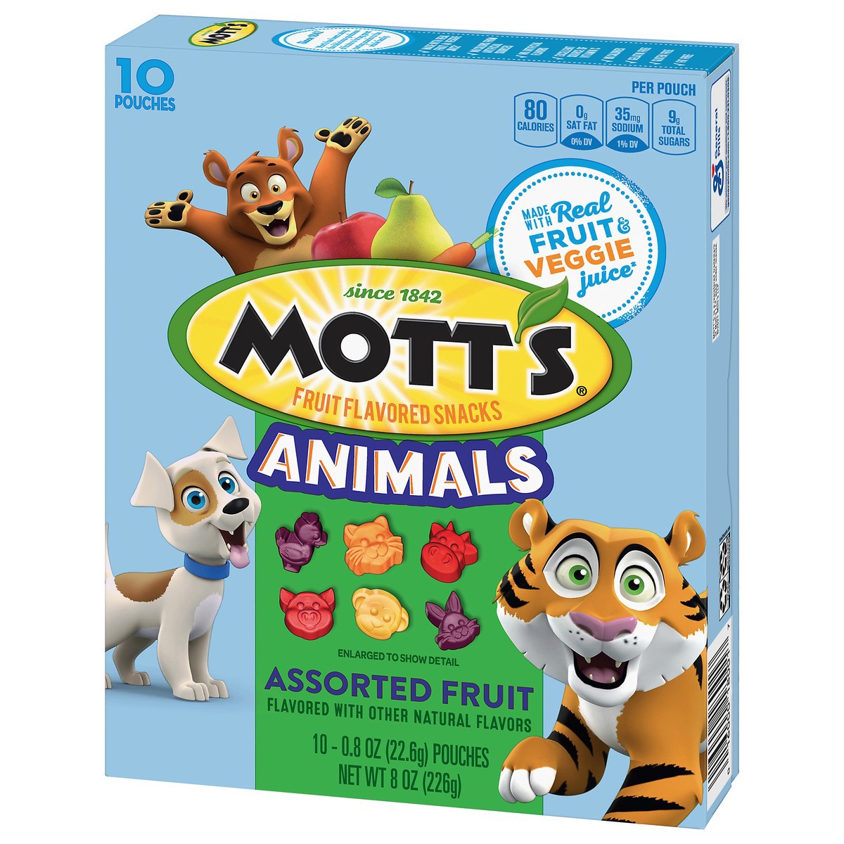 slide 7 of 9, Mott's Fruit Flavored Snacks, Animals Assorted Fruit, Gluten Free Snack, 10 Ct, 8 oz, 10 ct