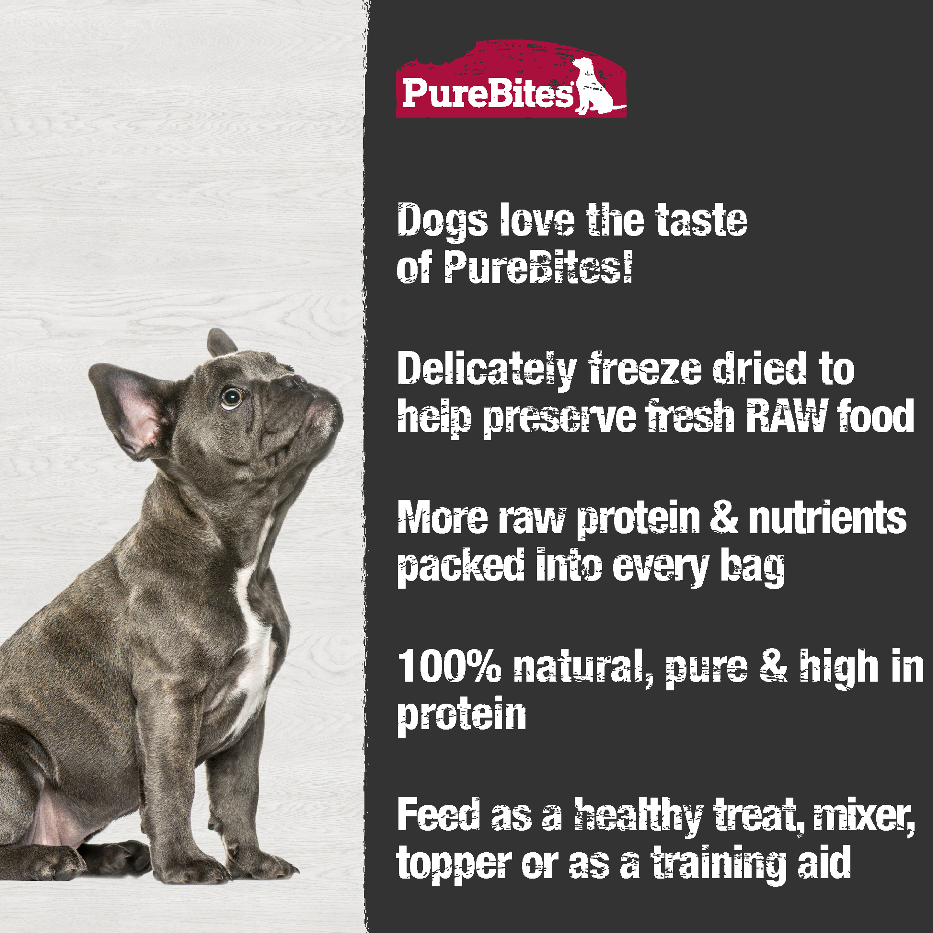 slide 5 of 6, PureBites Made In USA, 1 Ingredient, Chicken Heart Freeze Dried Dog Treats, 3 oz., 3 oz