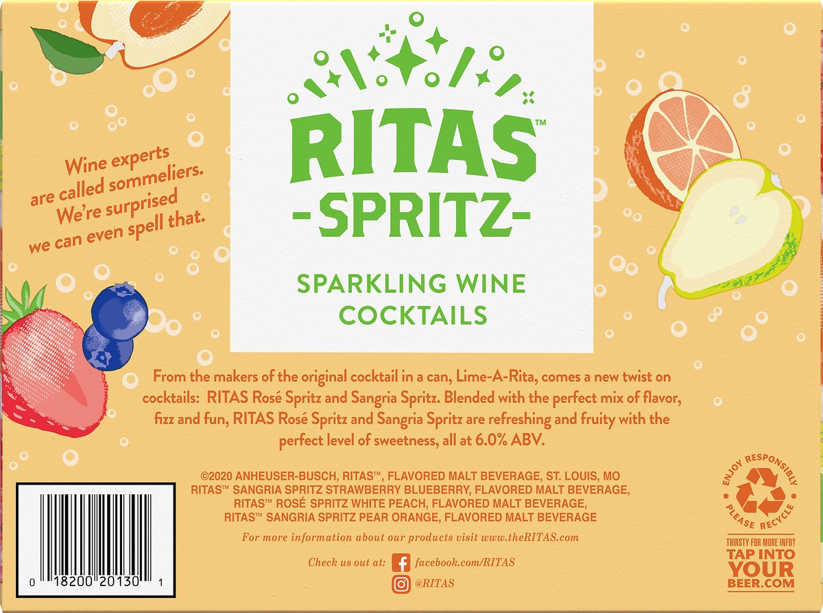 slide 6 of 9, RITAS Spritz Sparkling Wine Cocktail Variety Pack, 12 ct; 12 fl oz