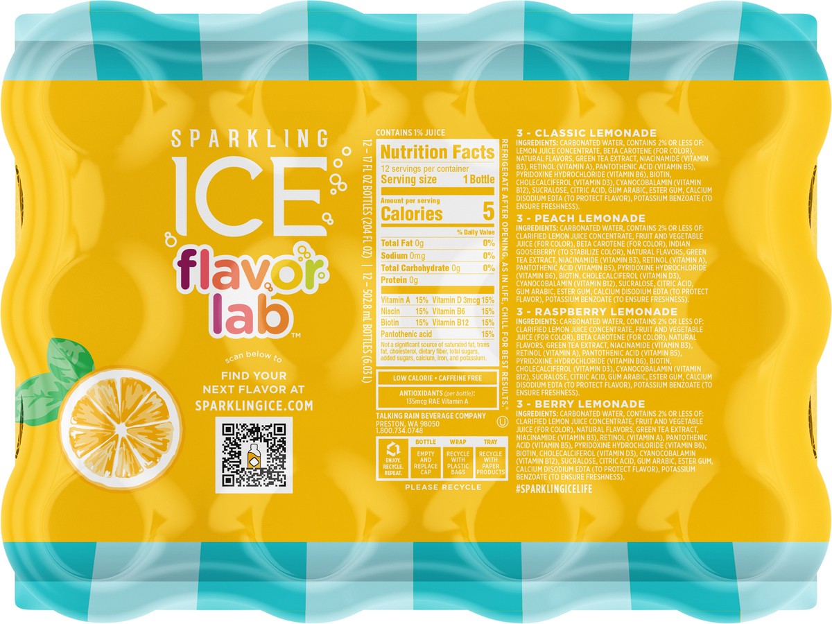 slide 2 of 6, Sparkling ICE Summer LTO Lemonade Variety Pack (Pack of 12), 12 ct; 17 fl oz