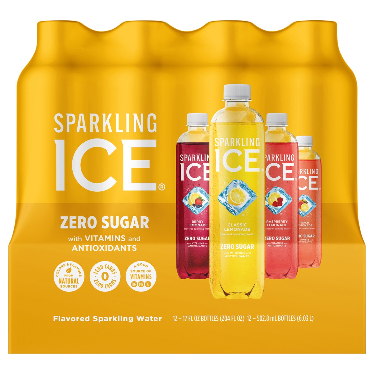 slide 1 of 6, Sparkling ICE Summer LTO Lemonade Variety Pack (Pack of 12), 12 ct; 17 fl oz