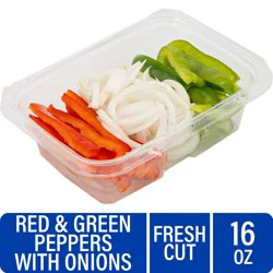 Fresh Cut Red and Green Peppers with Onions Fajita Vegetable Mix Mild, 16 oz