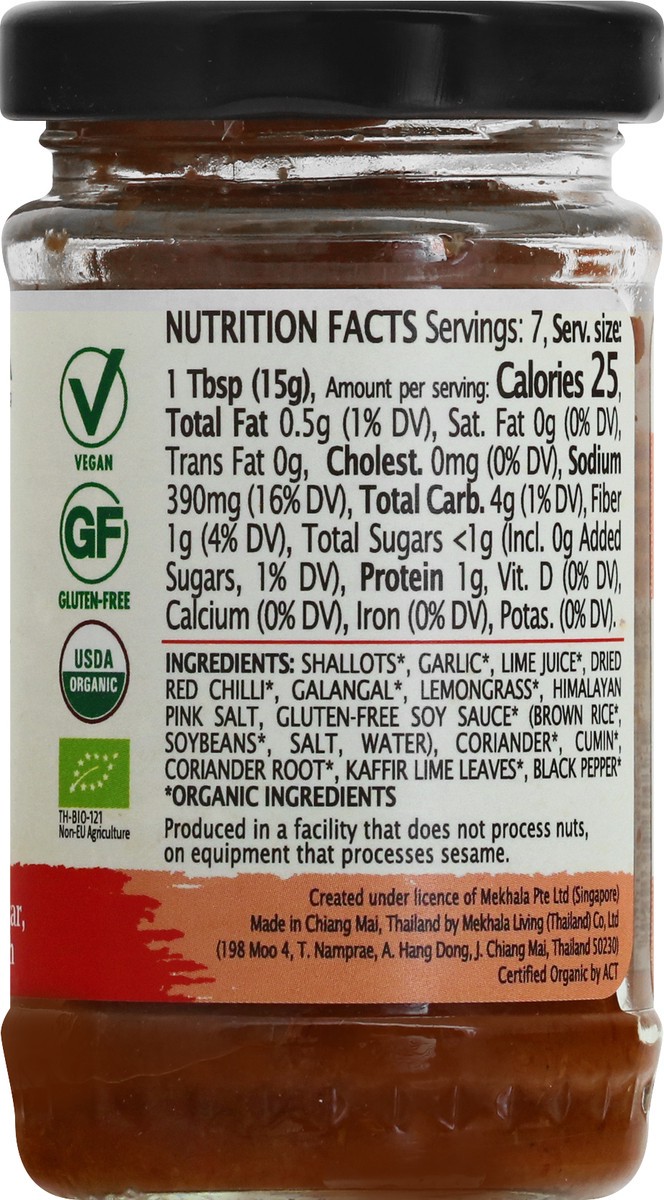 slide 6 of 9, Mekhala Organic Thai Red Curry Paste 3.53 oz, 3.53 oz