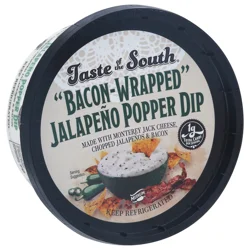 Taste of the South Bacon Wrapped Jalapeno Popper Dip 10 oz
