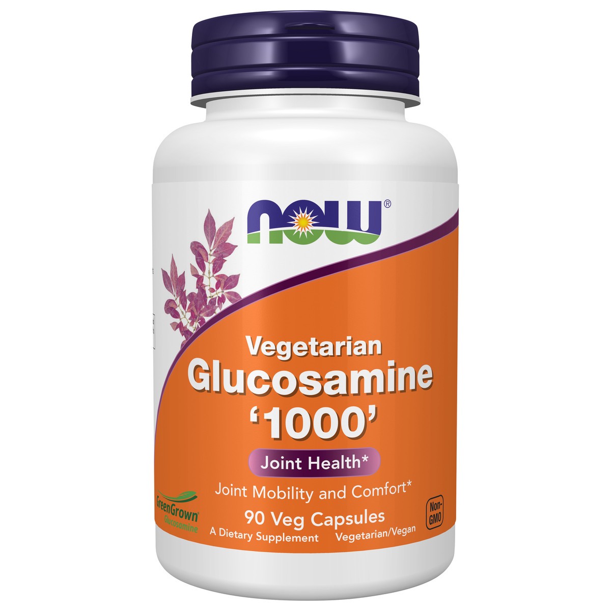 slide 1 of 4, NOW Glucosamine '1000' (Vegetarian) - 90 Veg Capsules, 90 ct