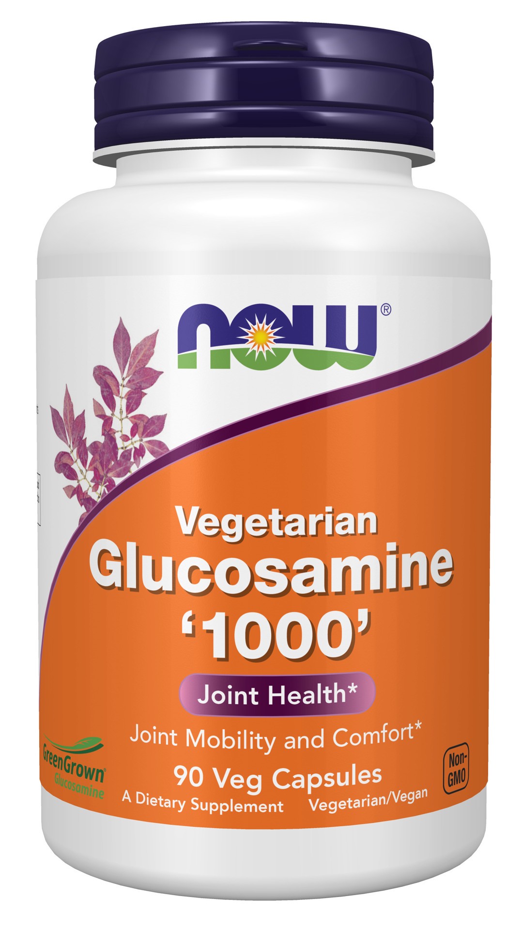 slide 1 of 4, NOW Glucosamine '1000' (Vegetarian) - 90 Veg Capsules, 90 ct