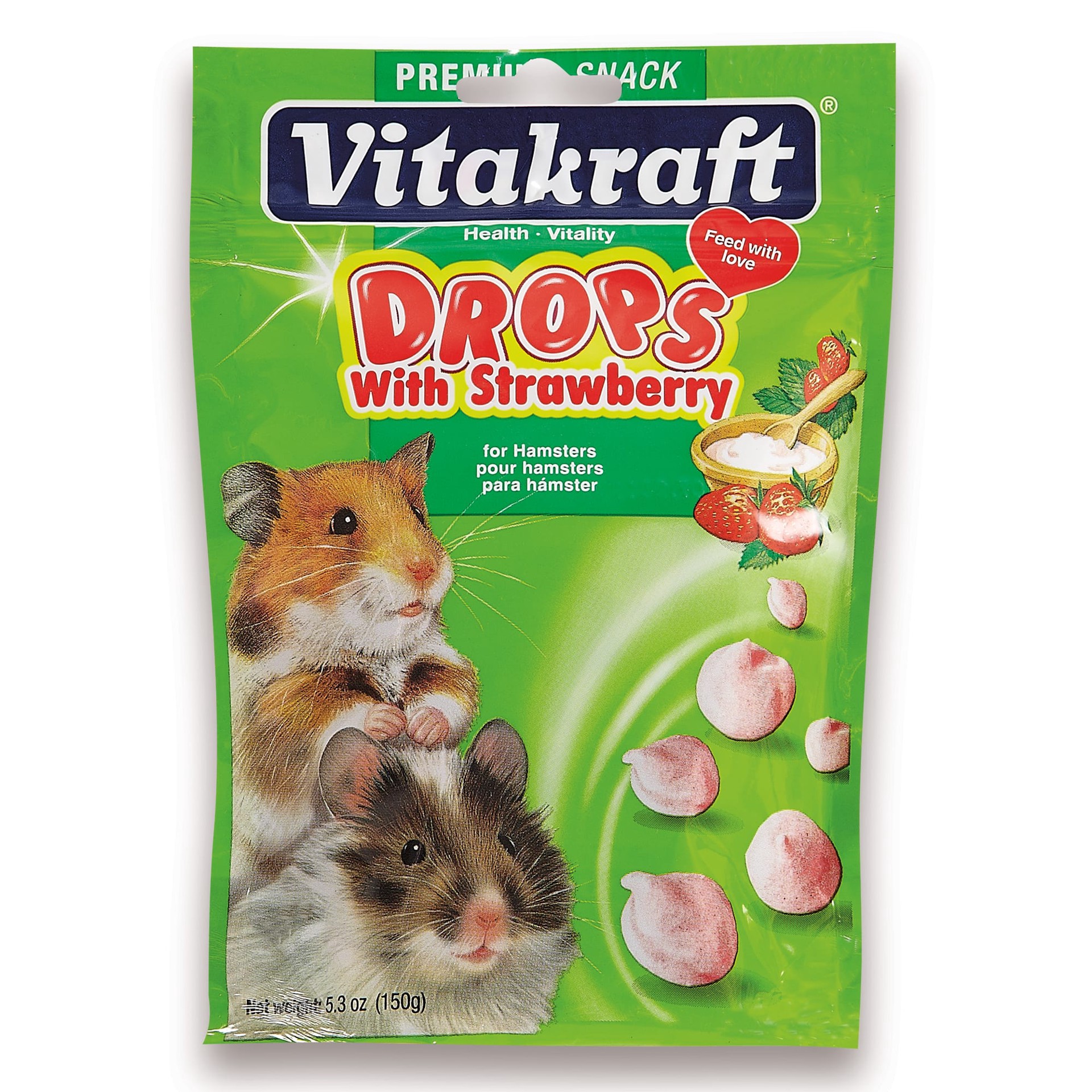 slide 1 of 1, Vitakraft Hamster Drops with Strawberry, 5.3 oz