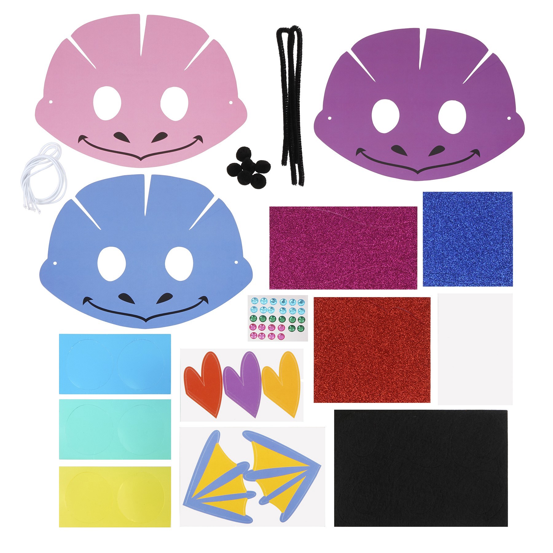 slide 3 of 3, Dragon 3d Mask Craft Kit By Creatology, makes 3 masks