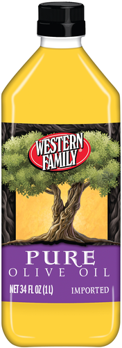 slide 1 of 1, Western Family Pure Olive Oil, 34 oz