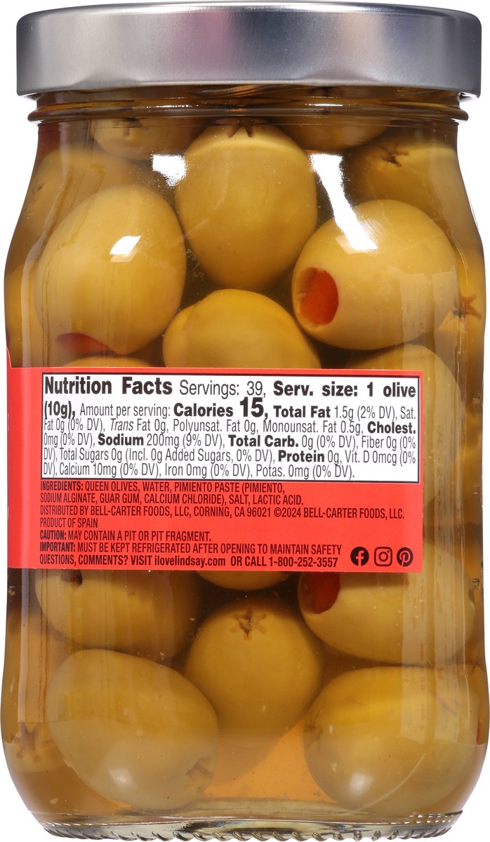 slide 5 of 14, Lindsay Stuffed Queen Olives - 14 OZ, 14 oz