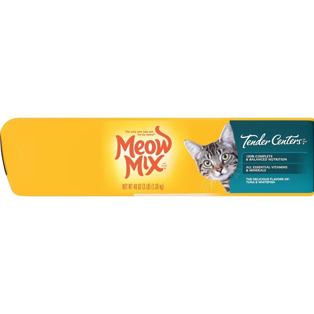slide 2 of 4, Meow Mix Tender Center Tuna Whitefish Flavors Dry Cat Food, 3 lb