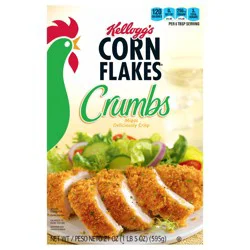 Kellogg's Corn Flakes Crumbs, 8 Vitamins and Minerals, Try in Recipes, Original, 21oz Box, 1 Box