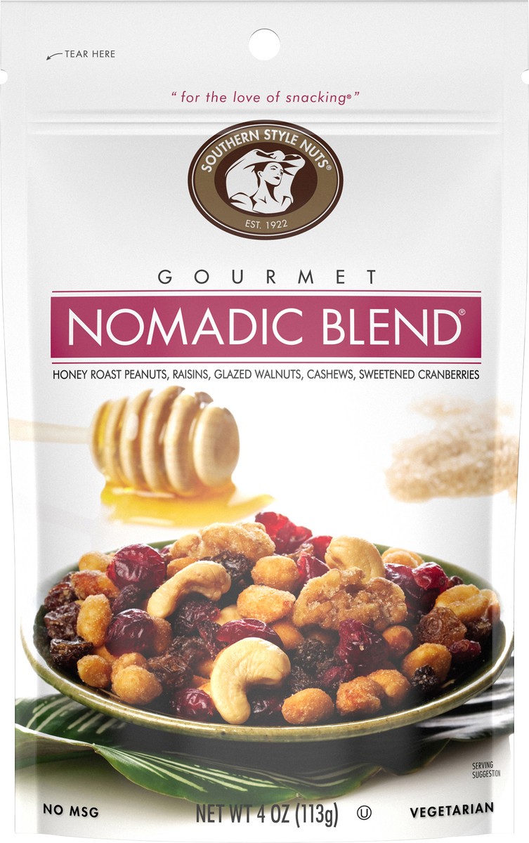 slide 1 of 11, Southern Style Nuts Nomadic Blend Gourmet Snack Mix 4 oz. Bag, 4 oz