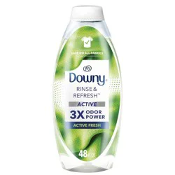 Downy Rinse & Refresh Laundry Odor Remover and Fabric Softener, Active Fresh, 48 fl oz, Safe On All Fabrics, HE Compatible