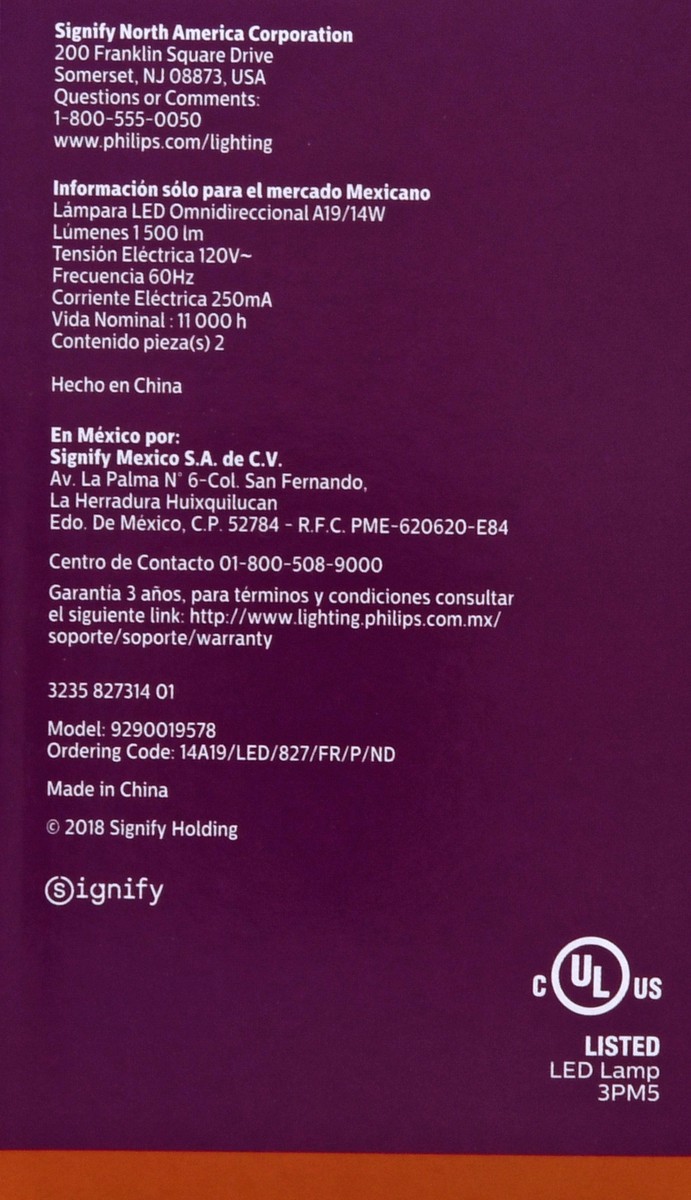 slide 8 of 9, Philips 14-Watt (100-Watt) A19 Led Light Bulbs, 2 ct