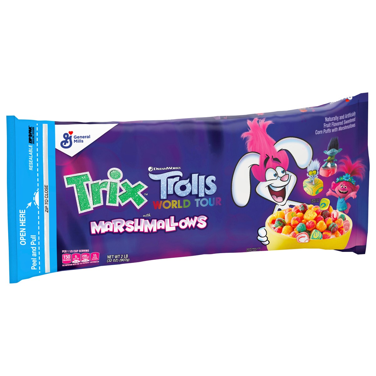 slide 7 of 11, Trix Trolls with Marshmallows Breakfast Cereal, 32 oz, 2 lb