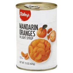 Raley's Mandarin Oranges, Segments In Light Syrup 15 oz