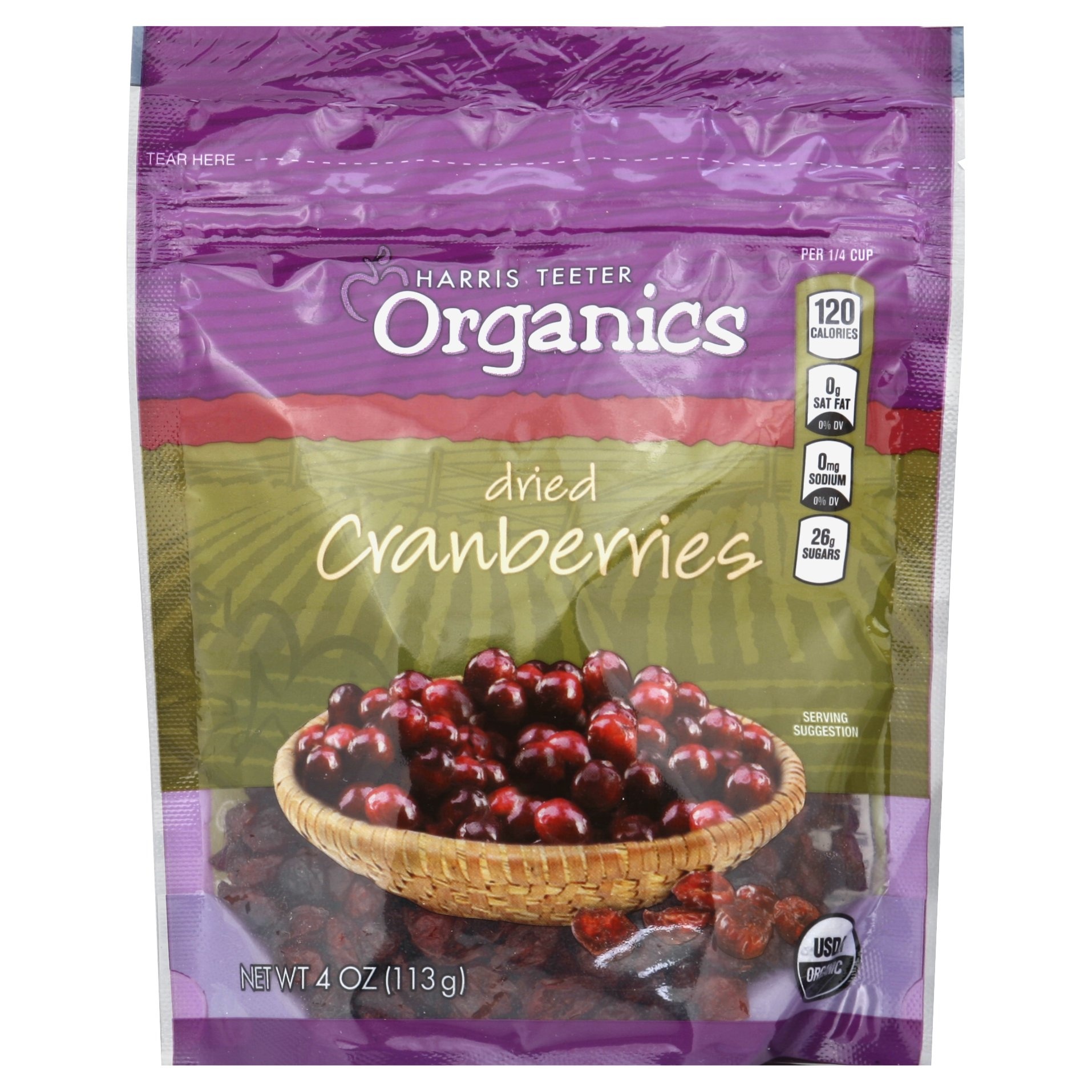 slide 1 of 1, HT Organics Dried Cranberries, 4 oz