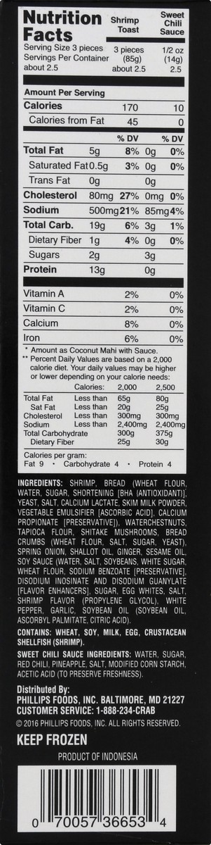 slide 9 of 9, Philips Authentic with Sweet Chili Sauce Shrimp Toast 9.25 oz, 9.25 oz