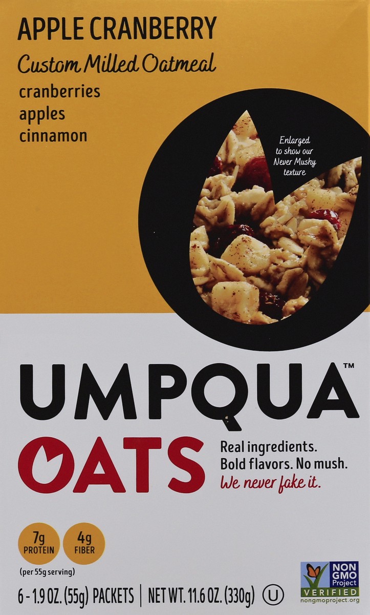 slide 6 of 13, Umpqua Apple Cranberry Oats 6 ea, 6 ct