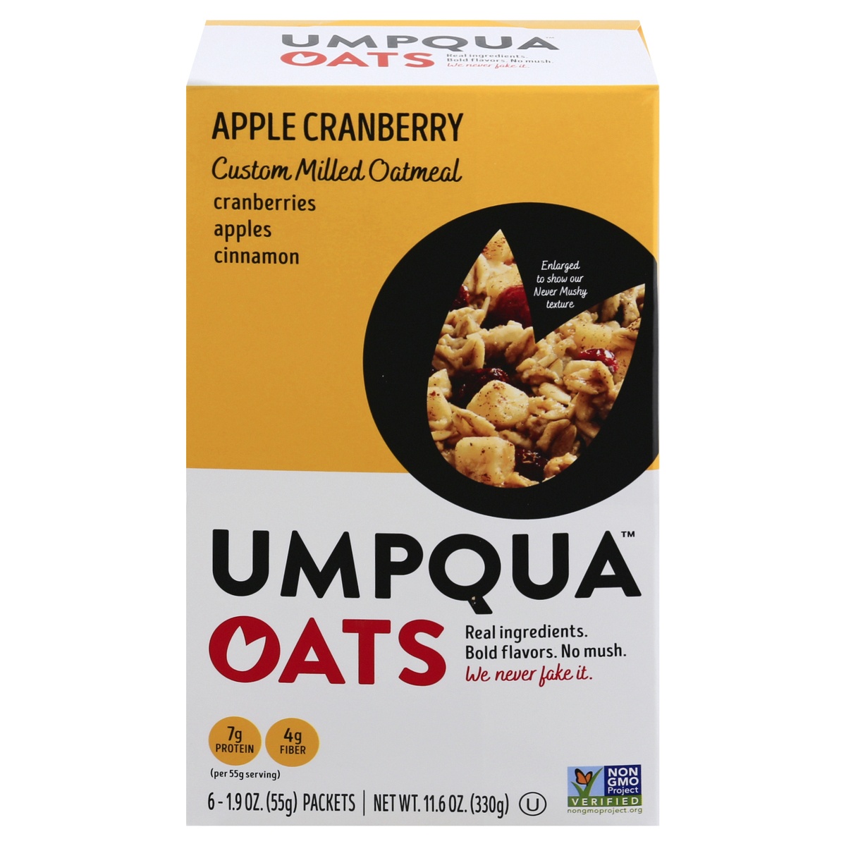slide 1 of 1, Umpqua Oats Insane Grns Apple Cranberry Crisp Oatmeal, 6 ct; 1.9 oz