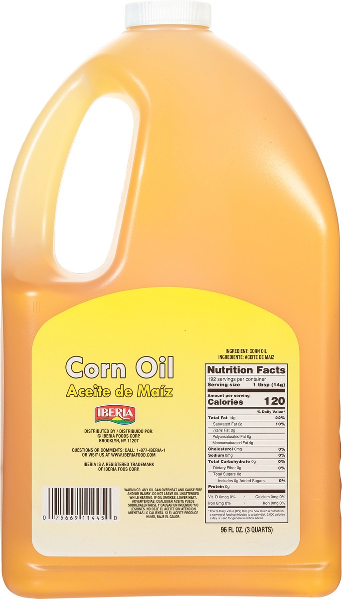 slide 11 of 13, Iberia 100% Pure Corn Oil 96 fl oz, 96 fl oz