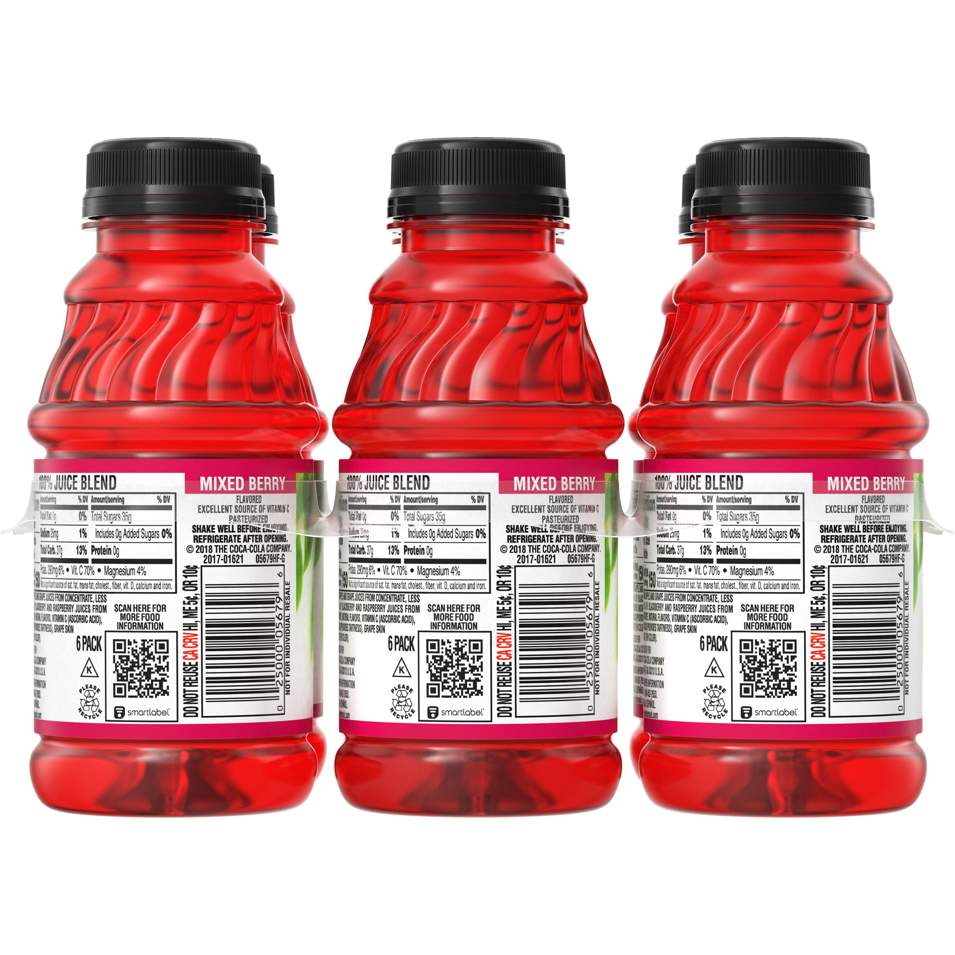 slide 2 of 5, Minute Maid Mixed Berry Juice Bottles- 6 ct, 6 ct