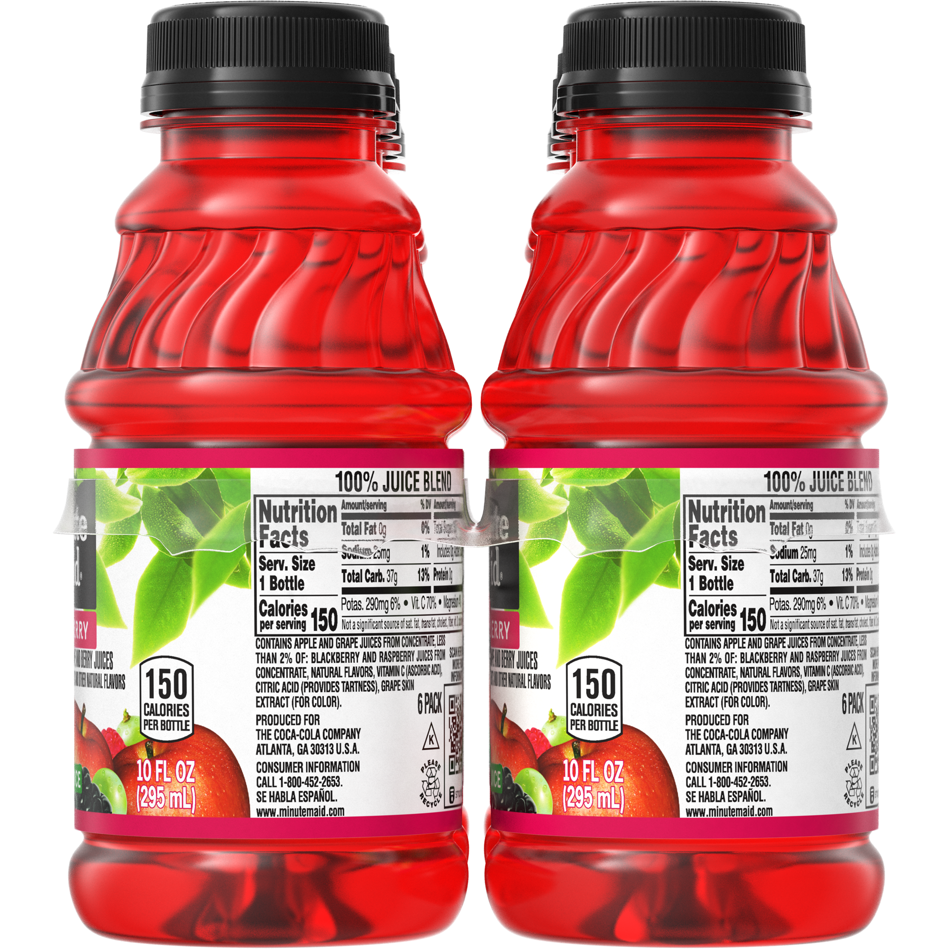 slide 5 of 5, Minute Maid Mixed Berry Juice Bottles- 6 ct, 6 ct