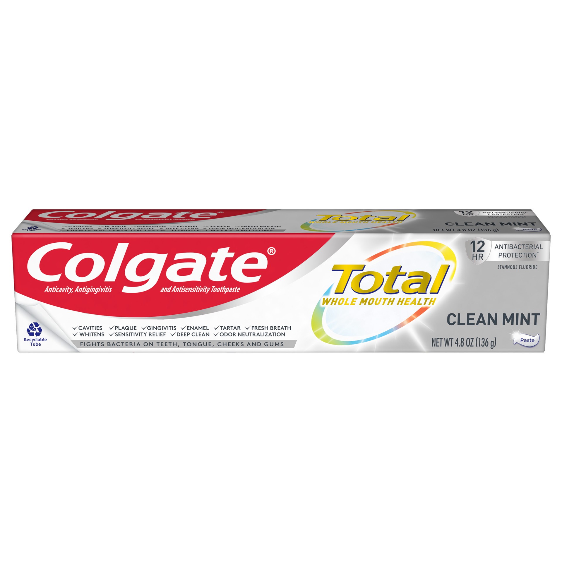 slide 1 of 7, Colgate Total Clean Mint, 4.8 oz