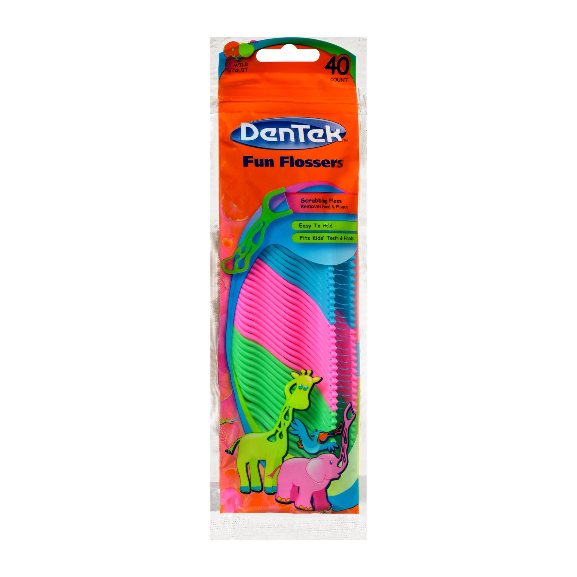 slide 1 of 1, DenTek Fun Flossers Kids Dentek,40 Ea, 40 ct