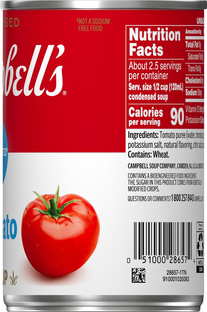 slide 3 of 4, Campbell's Condensed Unsalted Tomato Soup, 10.75 oz Can, 10.75 oz