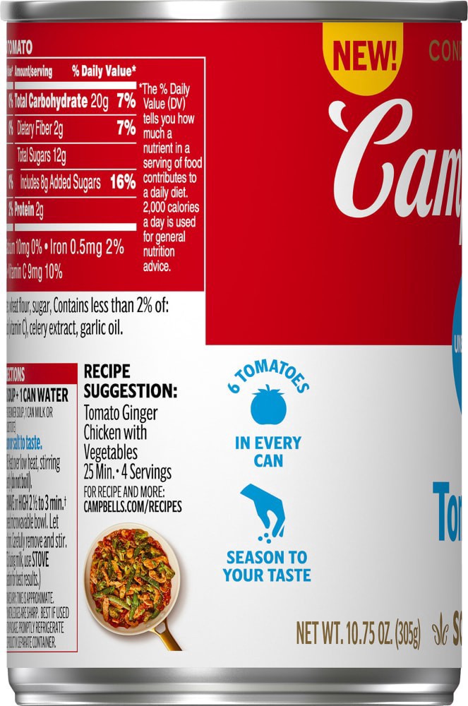 slide 2 of 4, Campbell's Condensed Unsalted Tomato Soup, 10.75 oz Can, 10.75 oz