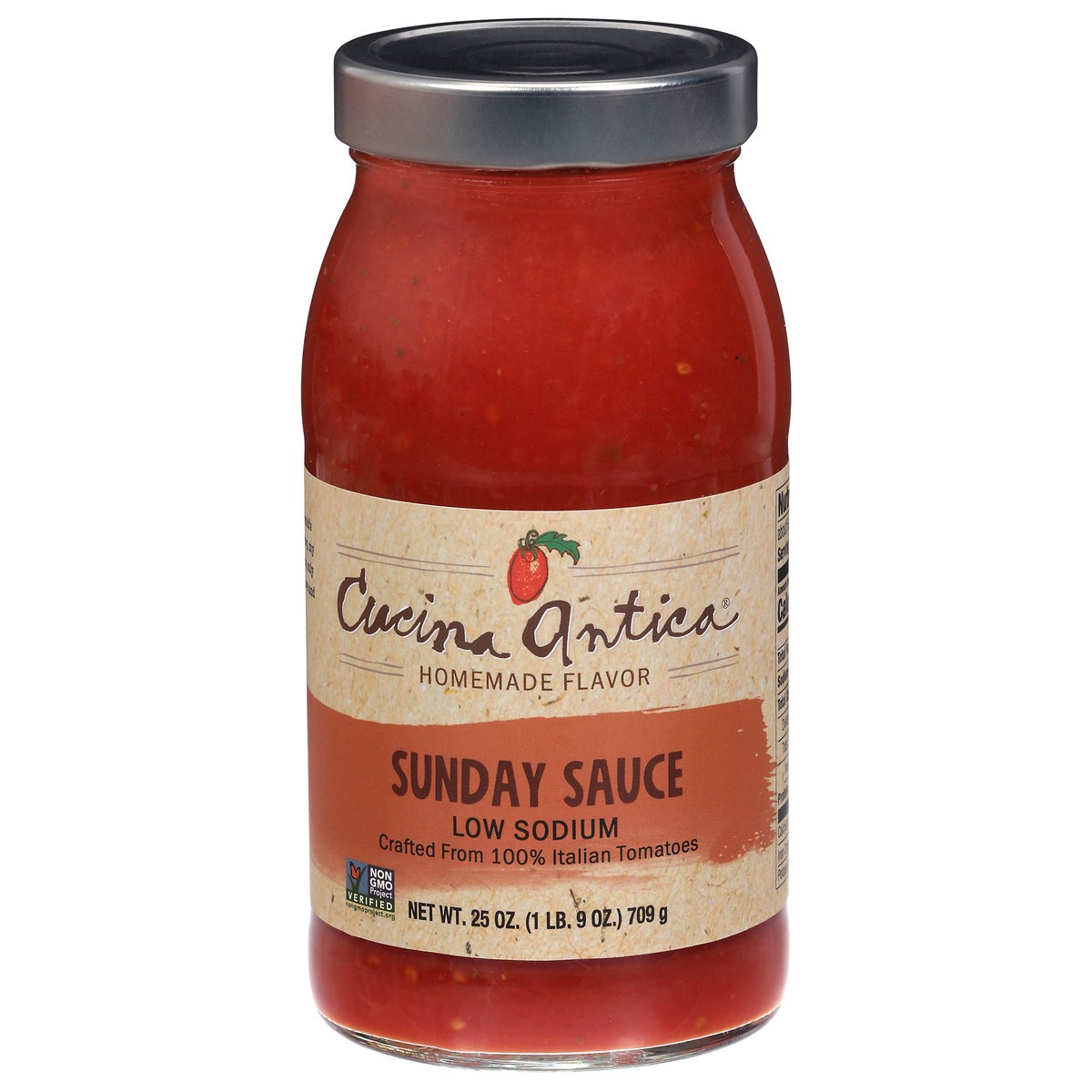 slide 4 of 4, Cucina Antica Low Sodium Sunday Sauce Pasta Sauce 25 oz, 25 oz
