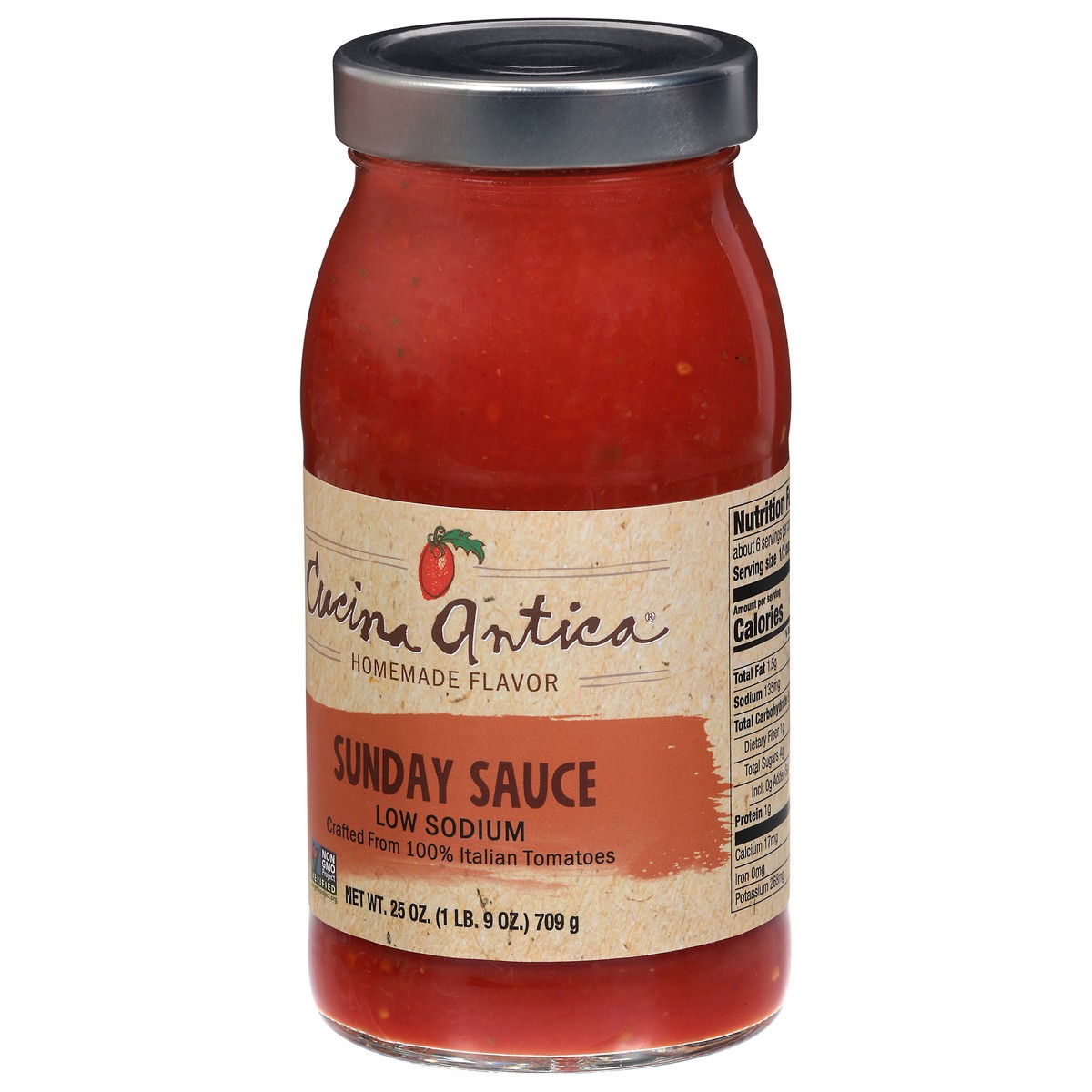 slide 3 of 4, Cucina Antica Low Sodium Sunday Sauce Pasta Sauce 25 oz, 25 oz