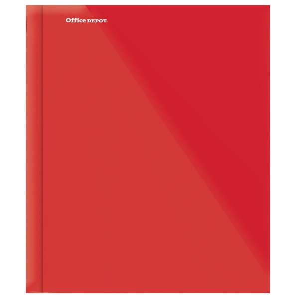 slide 1 of 2, Office Depot Brand Laminated 3-Prong Paper Folder, Letter Size, Red, 1 ct