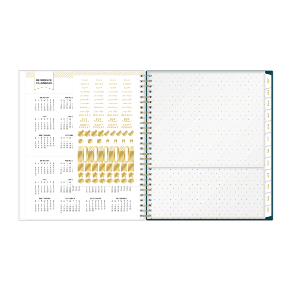 slide 8 of 9, Blue Sky 2026 Blue Sky Day Designer Monthly Planner, 8"" x 10"", Bermuda, January To December, 155639, 1 ct