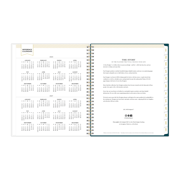 slide 7 of 9, Blue Sky 2026 Blue Sky Day Designer Monthly Planner, 8"" x 10"", Bermuda, January To December, 155639, 1 ct
