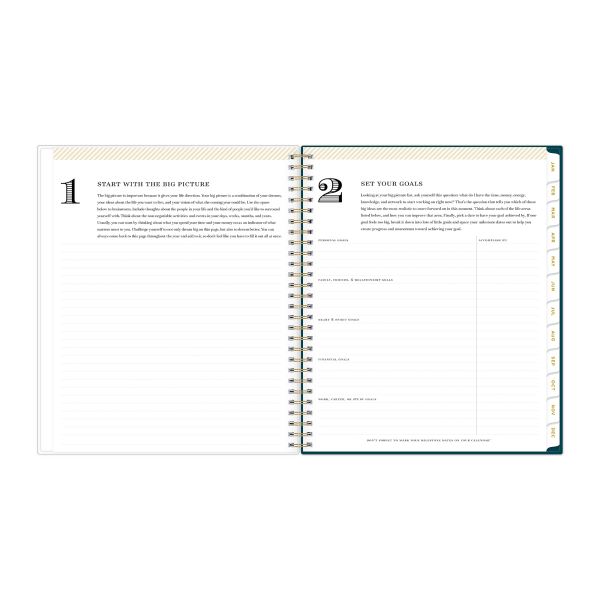 slide 3 of 9, Blue Sky 2026 Blue Sky Day Designer Monthly Planner, 8"" x 10"", Bermuda, January To December, 155639, 1 ct