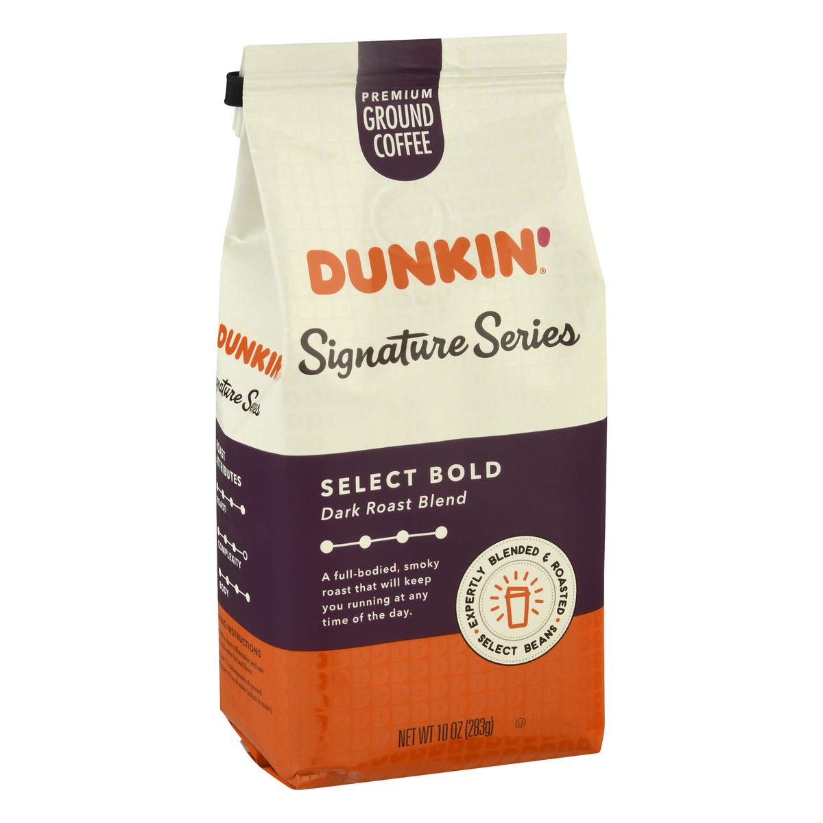 slide 8 of 11, Dunkin' Donuts Dark Roast Ground Coffee, 10 oz